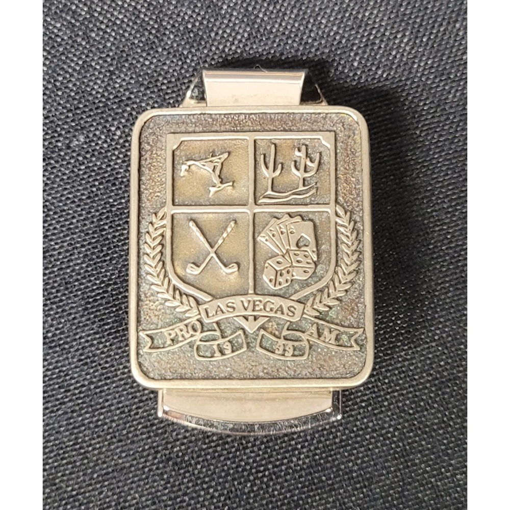 Malcolm DeMille Vintage 1999 Las Vegas Pro Am Metal Money Clip Golf Invitational